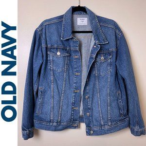 🍁Old Navy Medium Blue Denim Boyfriend Jean Jacket Medium